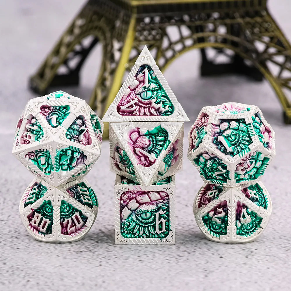 7 Set New Era Green/Purple Dice