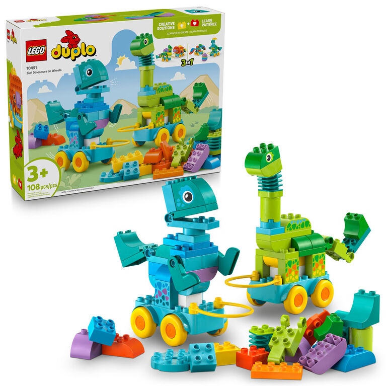 LEGO DUPLO Town 3 in 1 Dinosaurs on Wheels