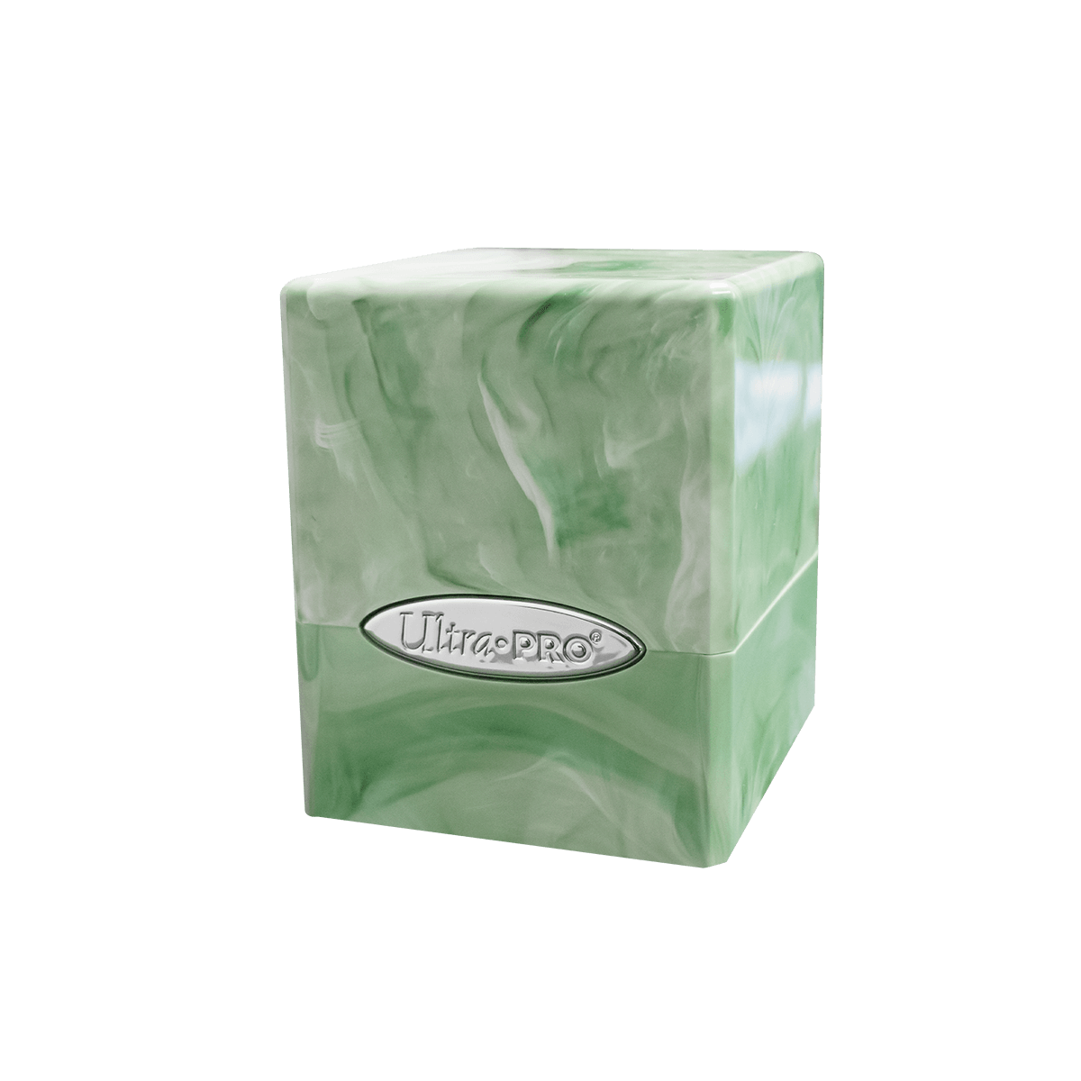 Ultra PRO Marble Satin Cube Deck Box - Lime Green & White