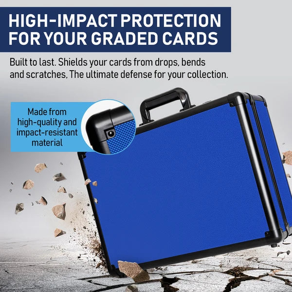 Graded Card Case 4 Row Blue