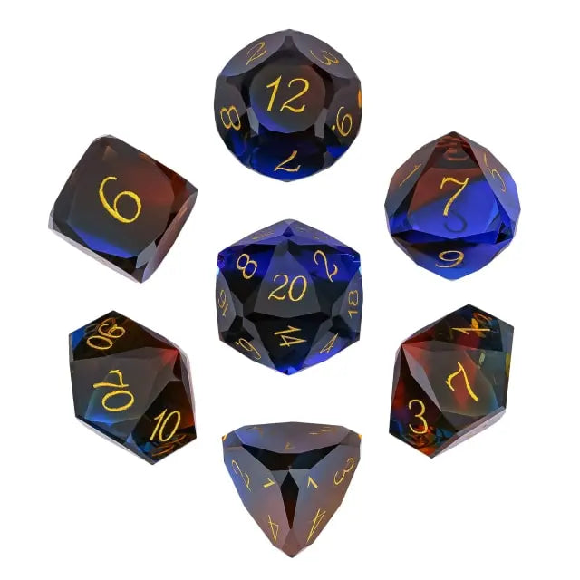 Brown/Blue Brick veneer Glass 7pc