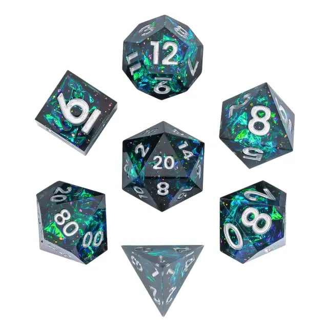 Galaxy Glitter 7 pc Dice
