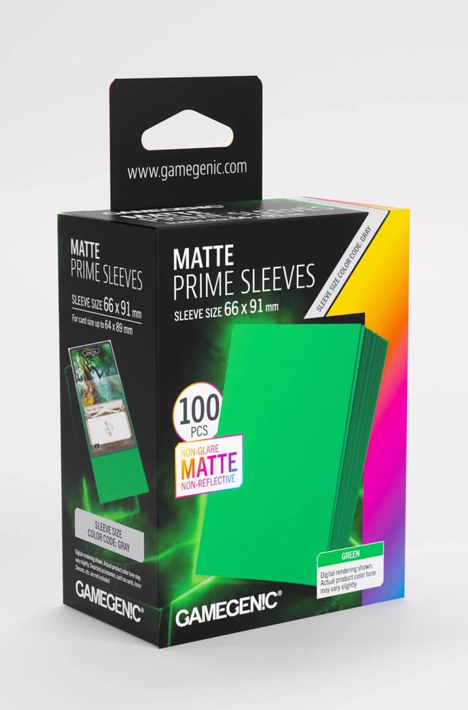 Matte Prime Green Sleeves 66x91