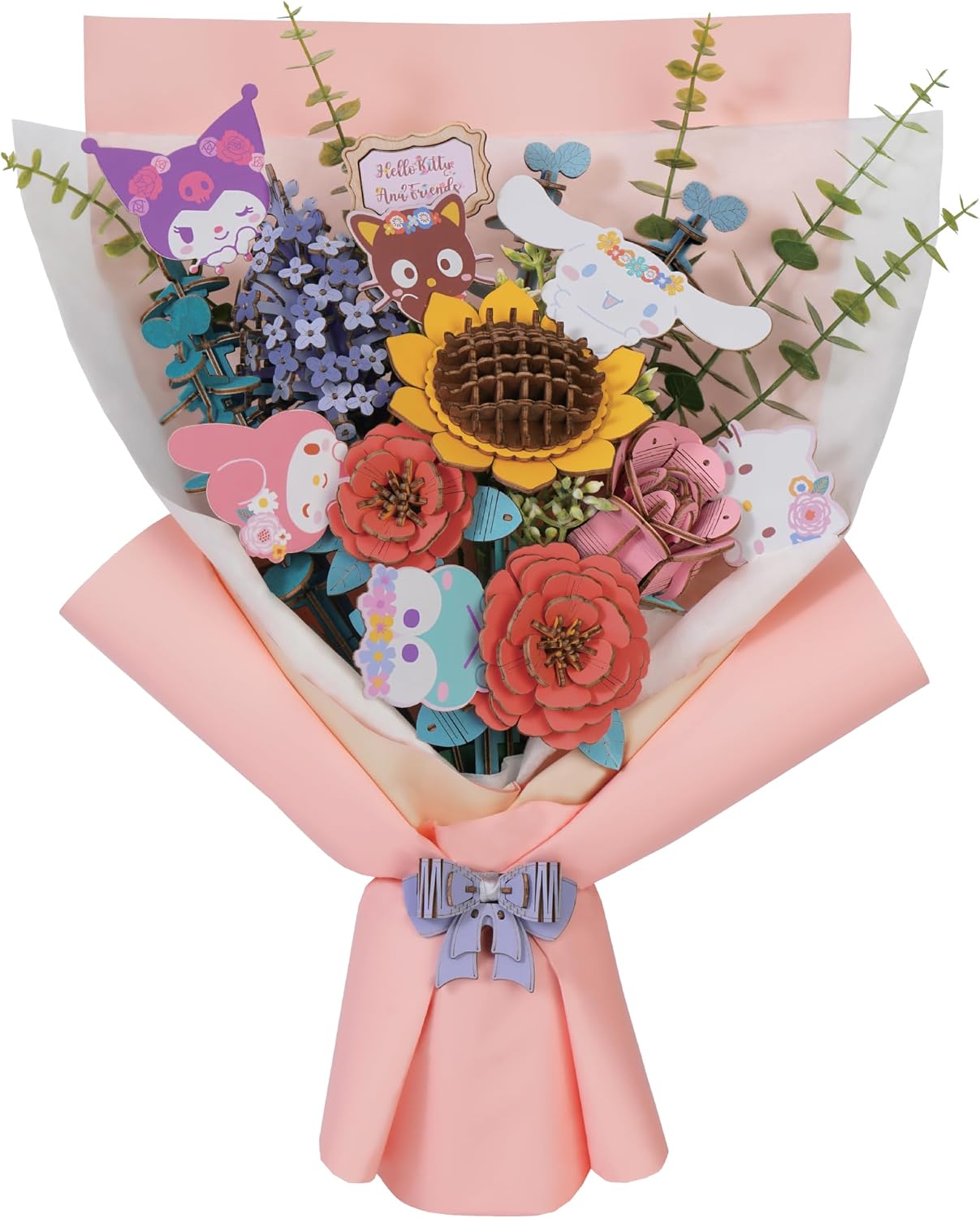 Rolife Hello Kitty Flower Bouquet DIY Kit