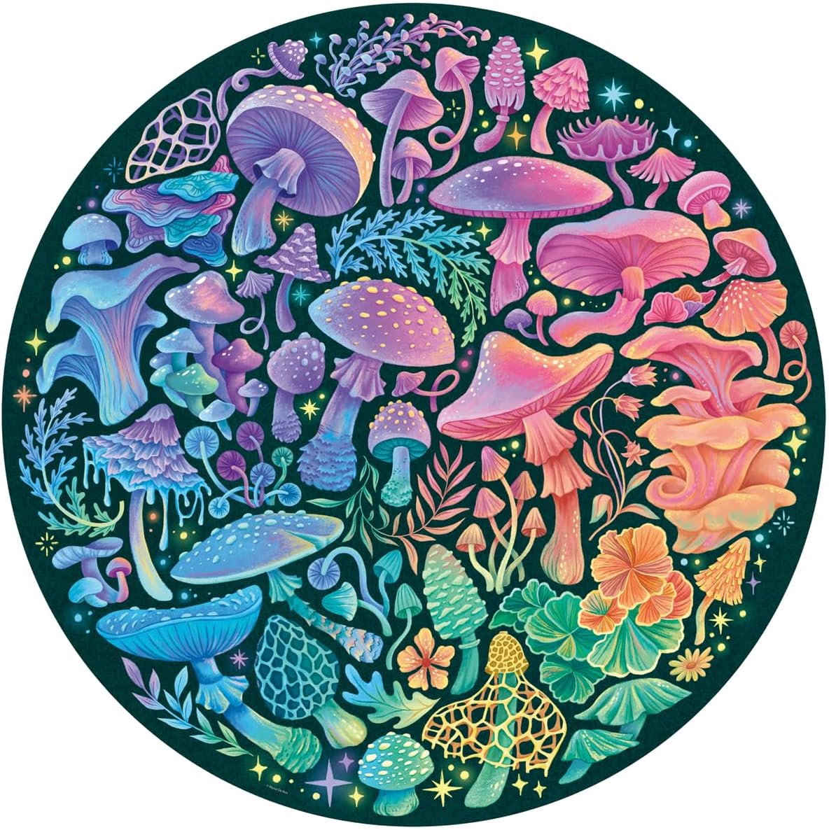 Mushrooms 500pc Round Puzzle