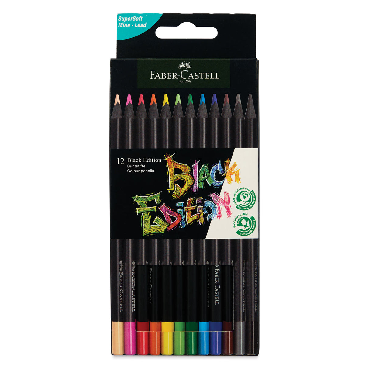 Super Soft Black Edition Colored Pencils Regular 12ct