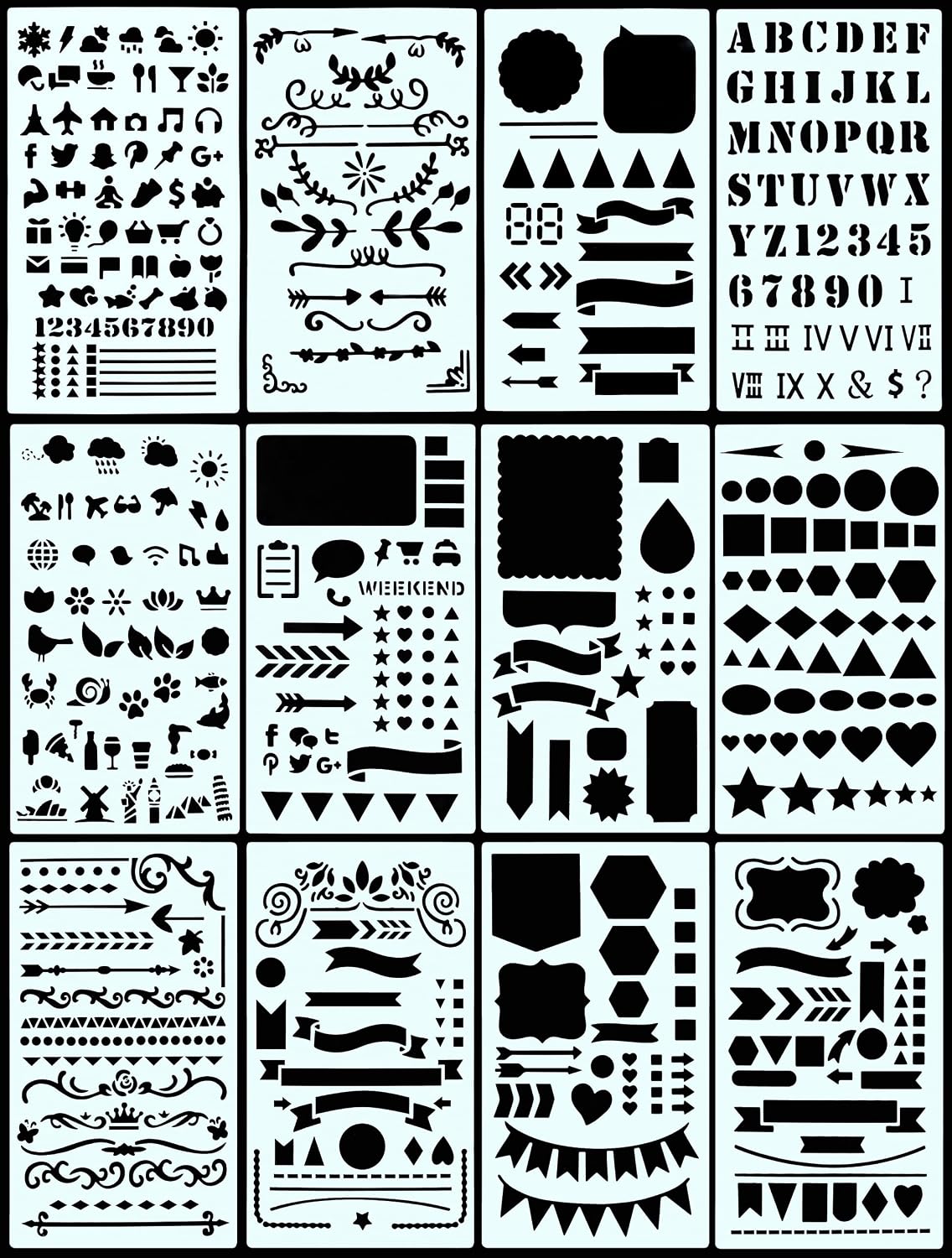 Dotted Journal Stencil Set