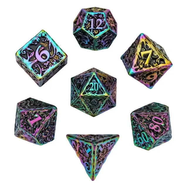 Rainbow Metal Druid Dice