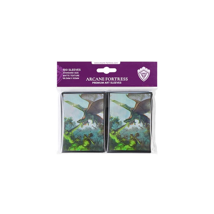 Arcane Fortress Year of the Dragon Matte Sleeves - Nature's Retribution Matte Sleeves (100ct)