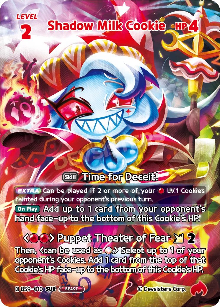 Shadow Milk Cookie BS9-010SUR Secret Ultra Rare CookieRun Braverse card