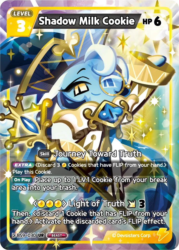 Shadow Milk Cookie BS9-030UR Ultra Rare CookieRun Braverse card