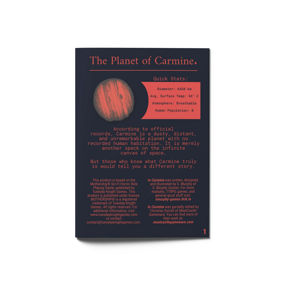 In Carmine - Mothership Adventure