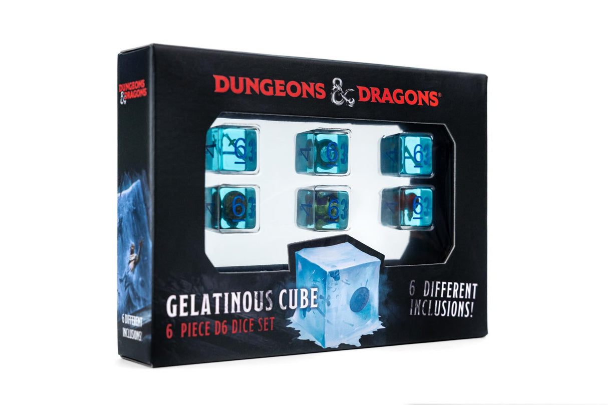 Gelatinous Cube 2D6 Dice Set (Clear/Blue)