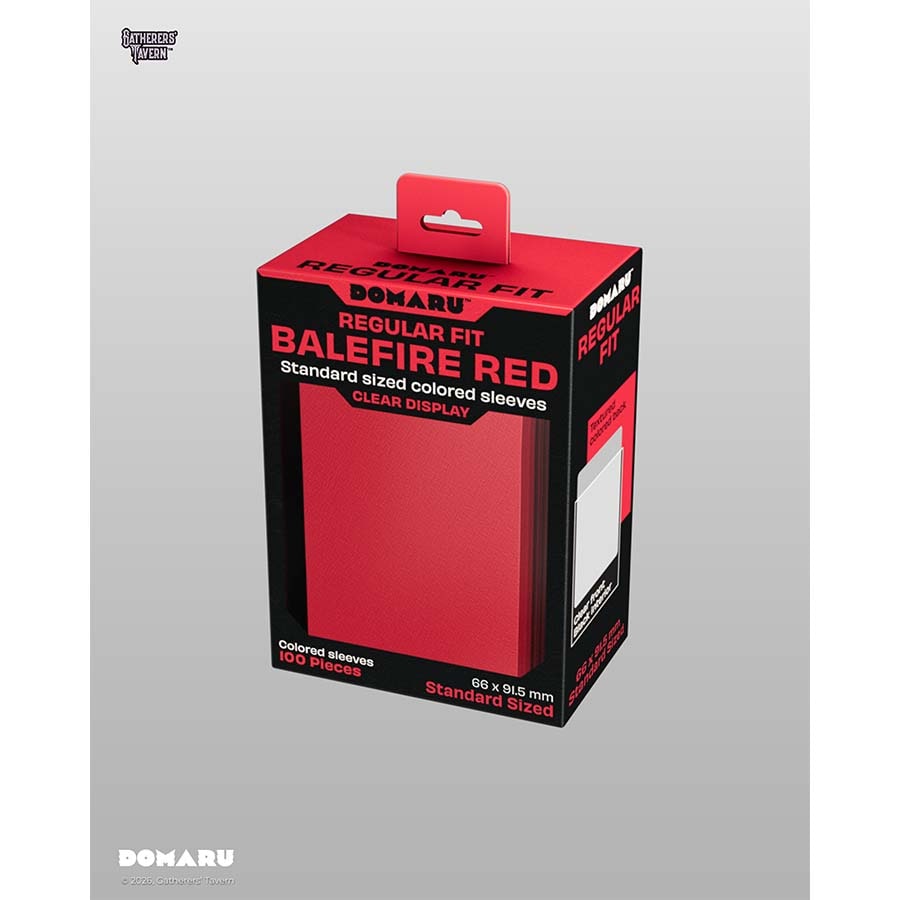 Gatherers' Tavern Domaru Regular Sleeves: Balefire Red (100ct)