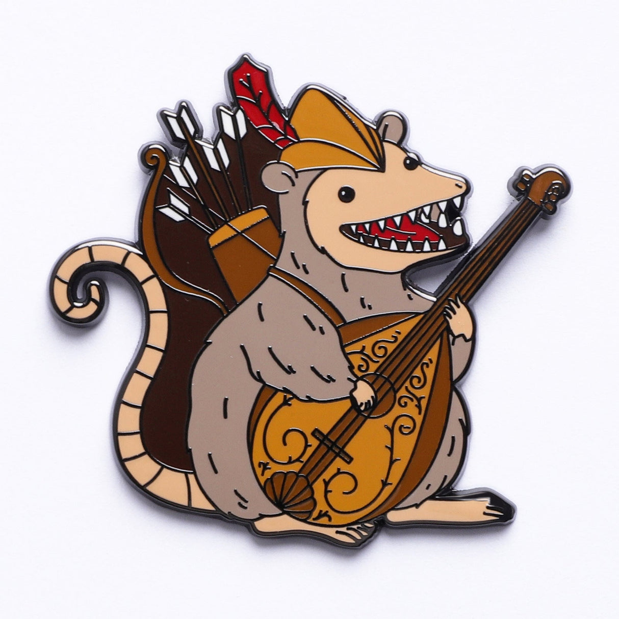 Quest's Reward Fine Art Pin: Melody Nightsong Opossum Bard product image