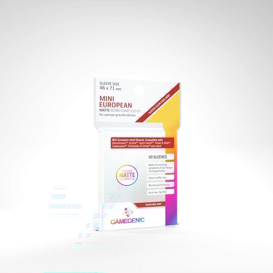 Deck Protectors: Matte Mini Euro Ruby