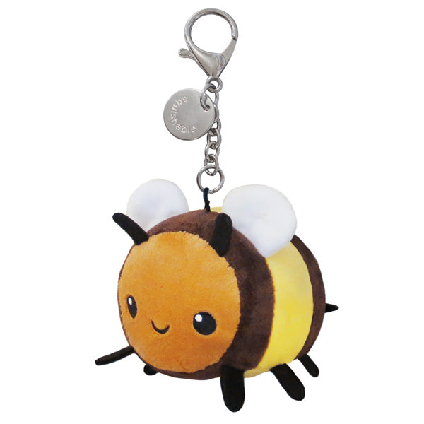 Micro Sqsh Fuzzy Bumblebee Plush Keychain