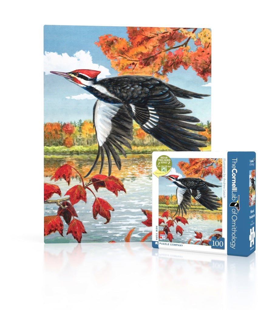 Pileated Woodpecker Mini 100pc Puzzle