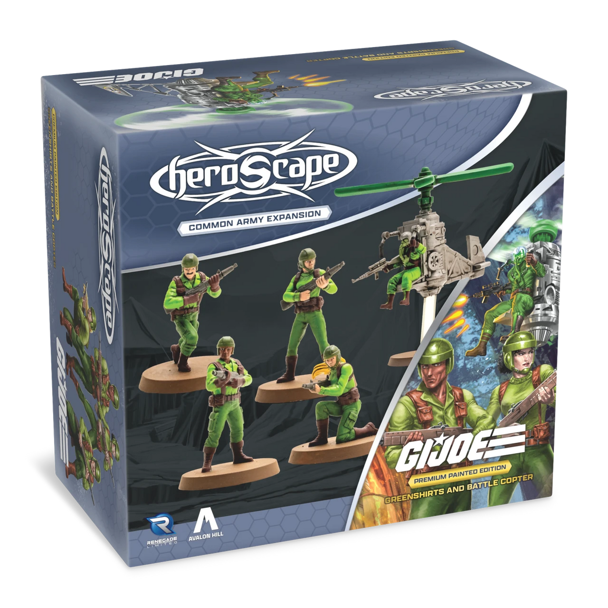 Greenshirts & Battle Copter Common Army Painted