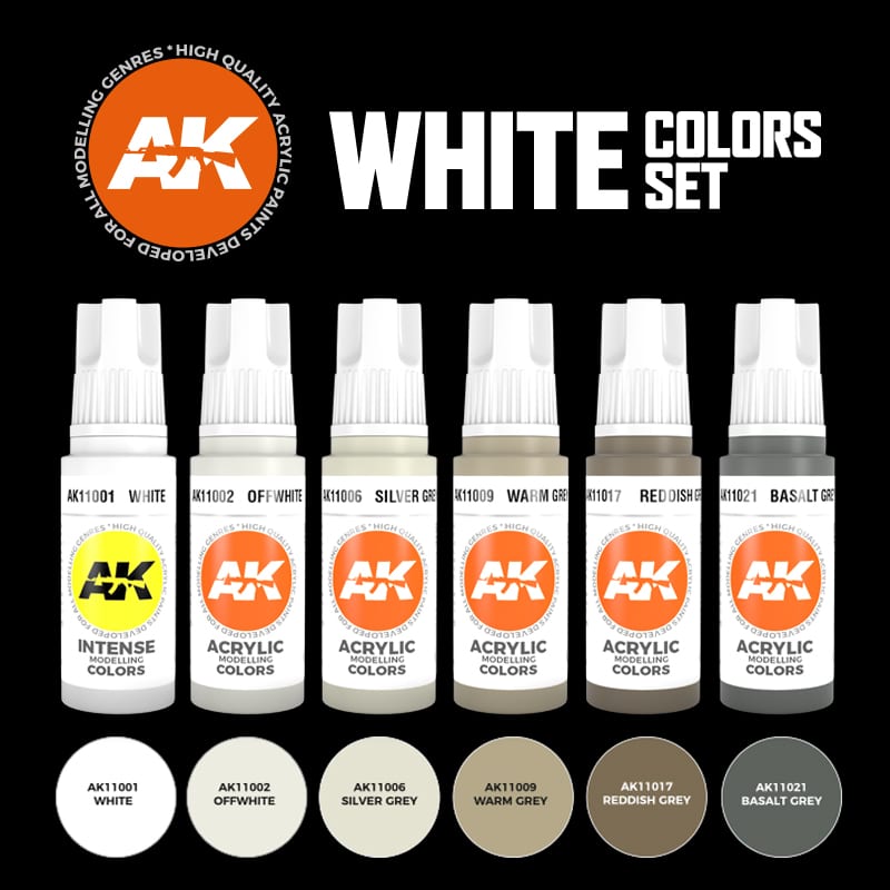 3G White Colors Set