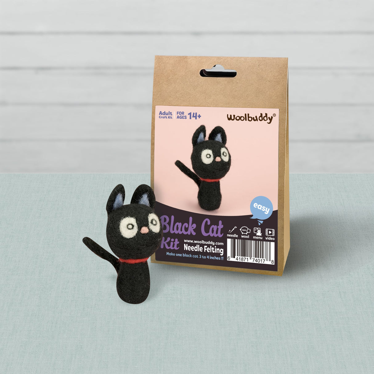 Needle Felt Kit - Black Cat