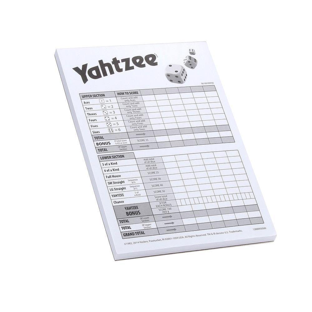 Yahtzee Score Pad