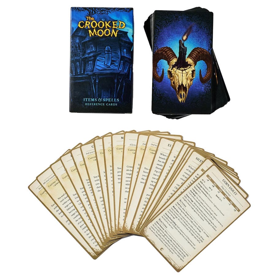 The Crooked Moon: Items & Spells Reference Deck