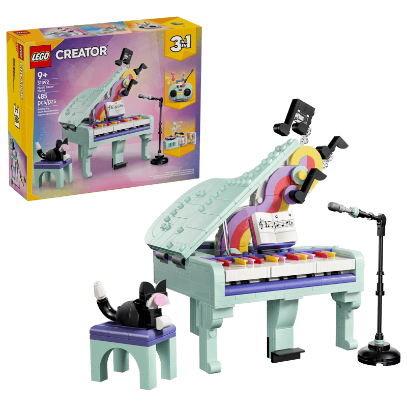 Music Decor Piano with Cat