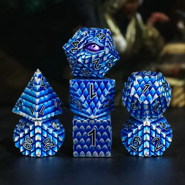 HD 7 Set Silver/Blue Dragon