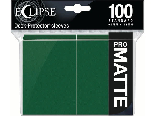 Matte Eclipse Deck Protectors: 100ct Green