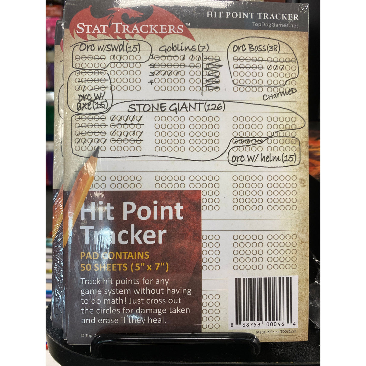Stat Trackers: Hit Point Tracker Pad