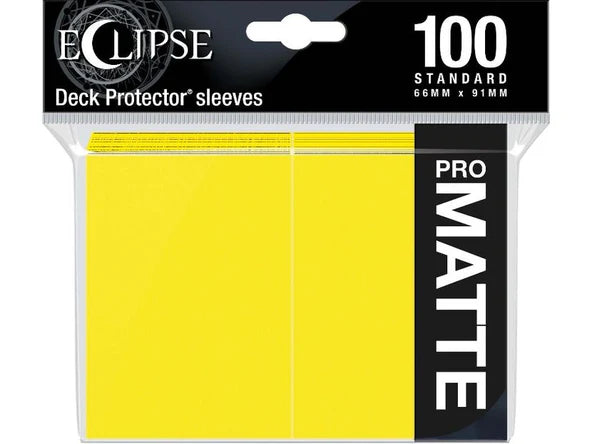Matte Eclipse Deck Protectors: 100ct Yellow