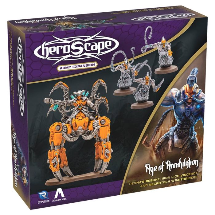 Heroscape: Revna’s Rebuke: Iron Lich Viscerot and Necrotech Wraithriders Army Expansion
