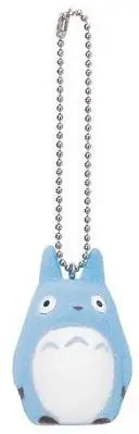 Blue Totoro Flocked Keychain