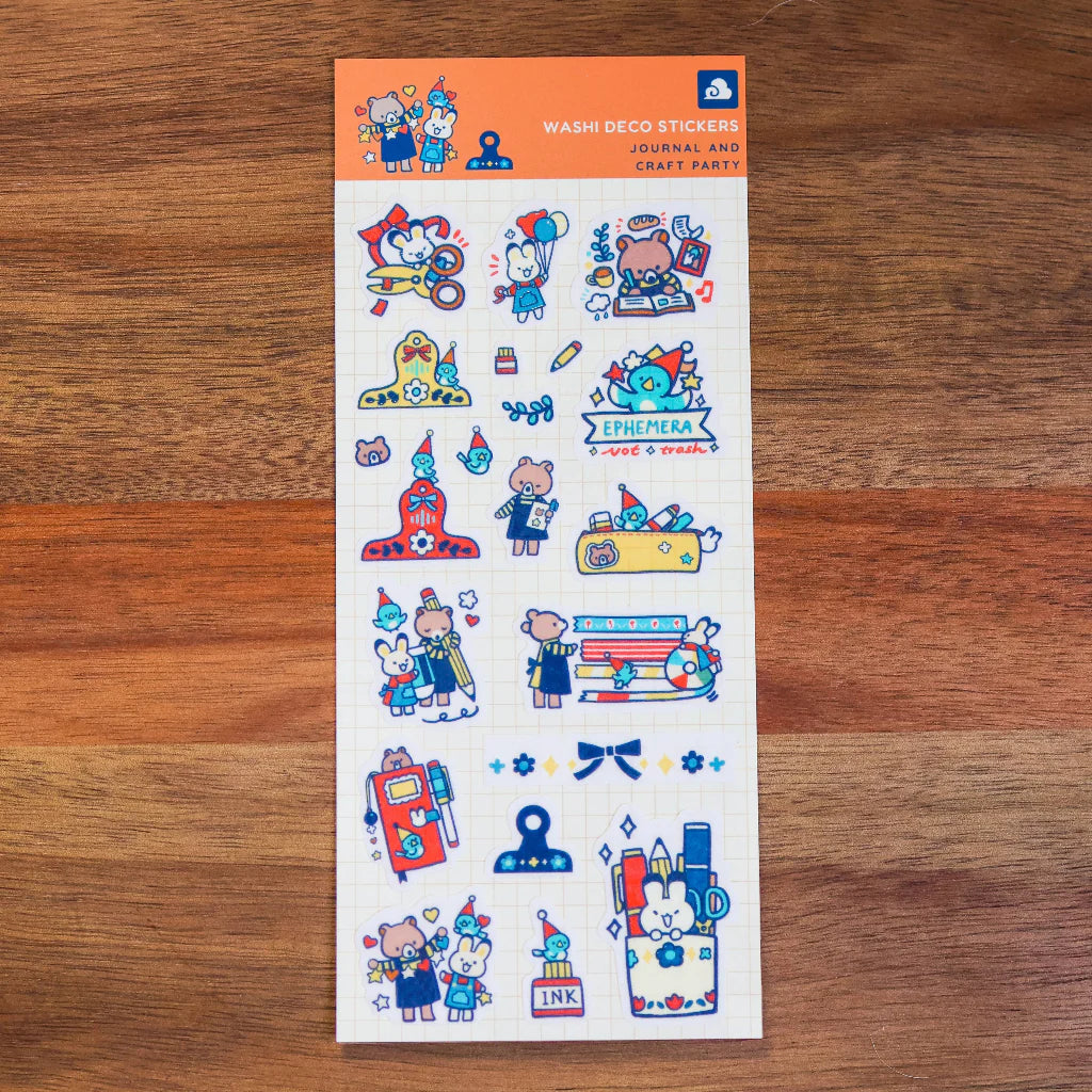 Journal and Craft Party Sticker Sheet