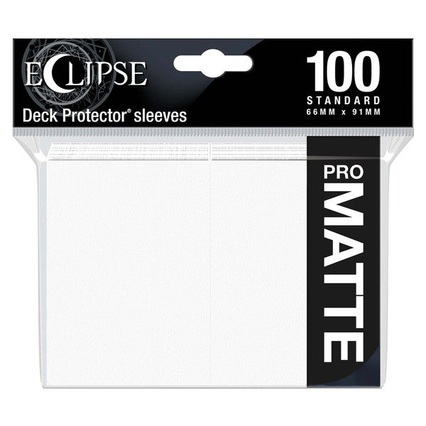 Matte Eclipse Deck Protectors: 100ct White