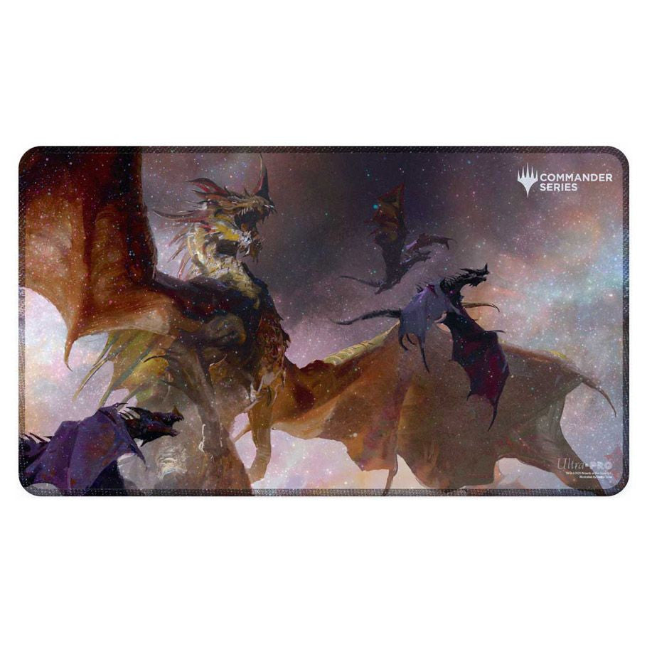 Ultra PRO - Commander Series #5 - Three Color Wedge - The Ur-Dragon Stitched Playmat for Magic: The Gathering