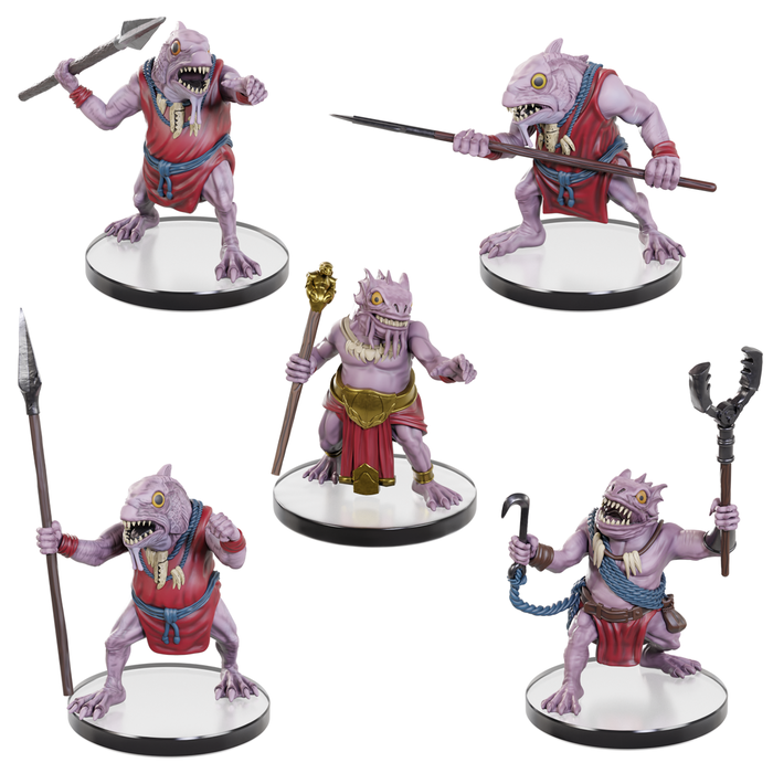 Icons of the Realms: Kuo-Toa Warband Premium Painted Miniature Pack