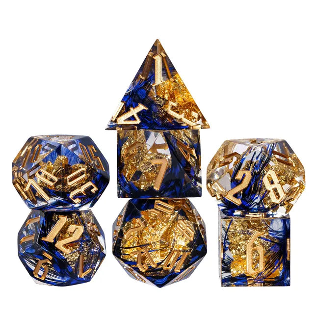 Feather Gold 7pc Sharp Blue