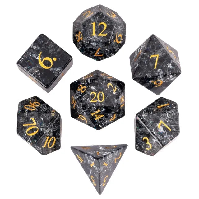 Gemstone Cracked Glass Black