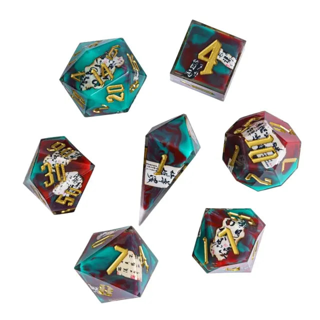 Built in Sticker Dice Red/Green Dice