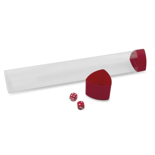 Playmat Tube/Dice Cap RED