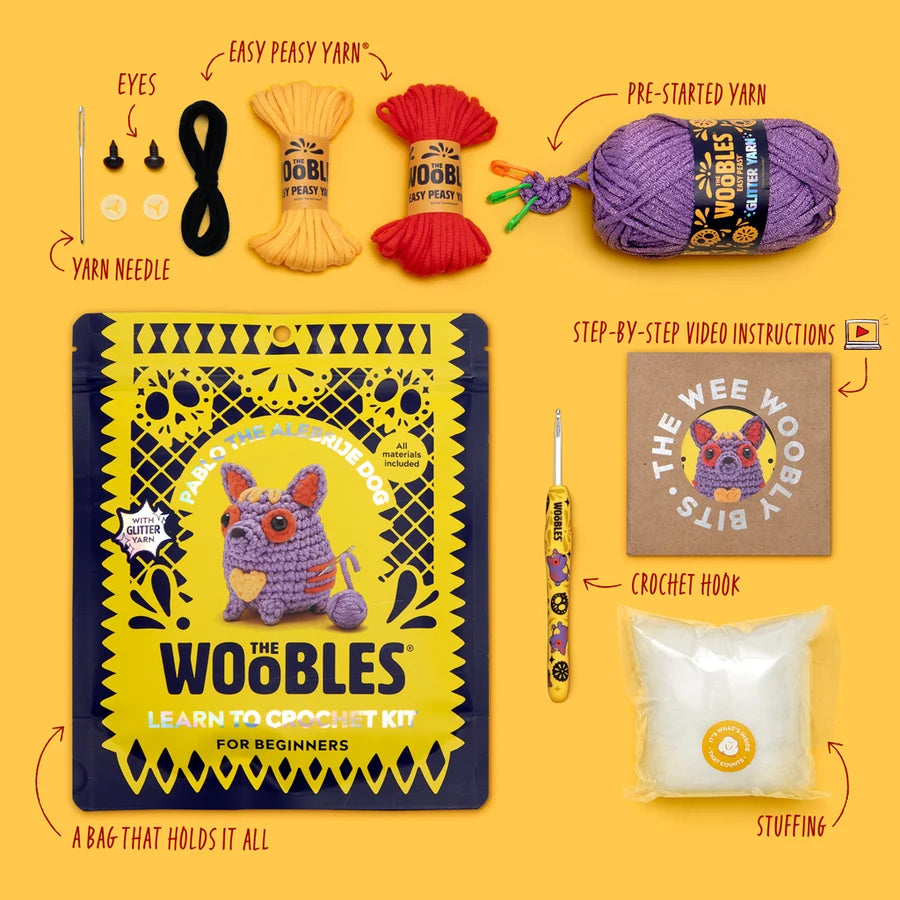 Woobles Pablo the Alebrije Dog Crochet Kit