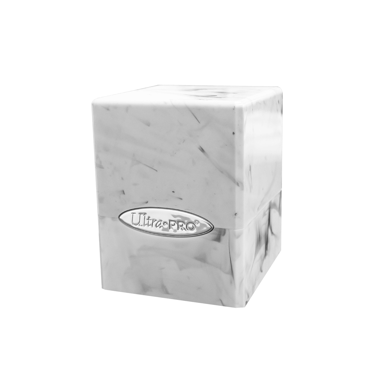 Ultra PRO Marble Satin Cube Deck Box - White & Black
