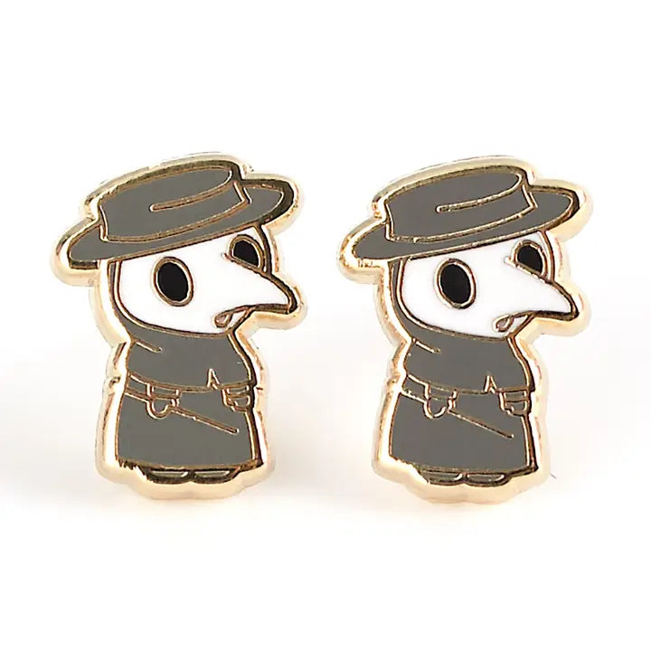 Earrings - Plague Doctor