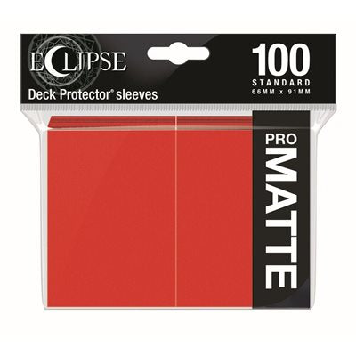 Matte Eclipse Deck Protectors: 100ct Red