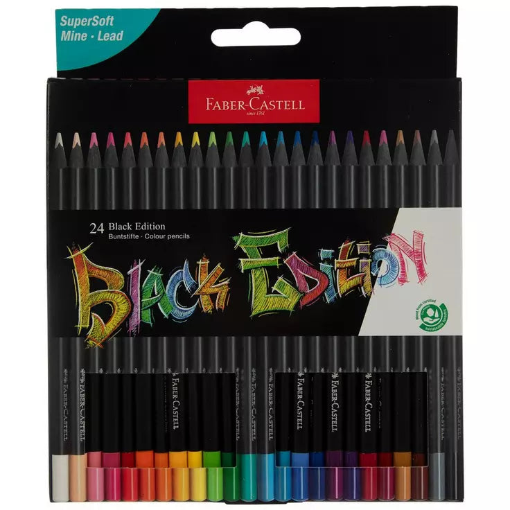 Faber-Castell Black Edition Colored Pencils - 24 Piece Set