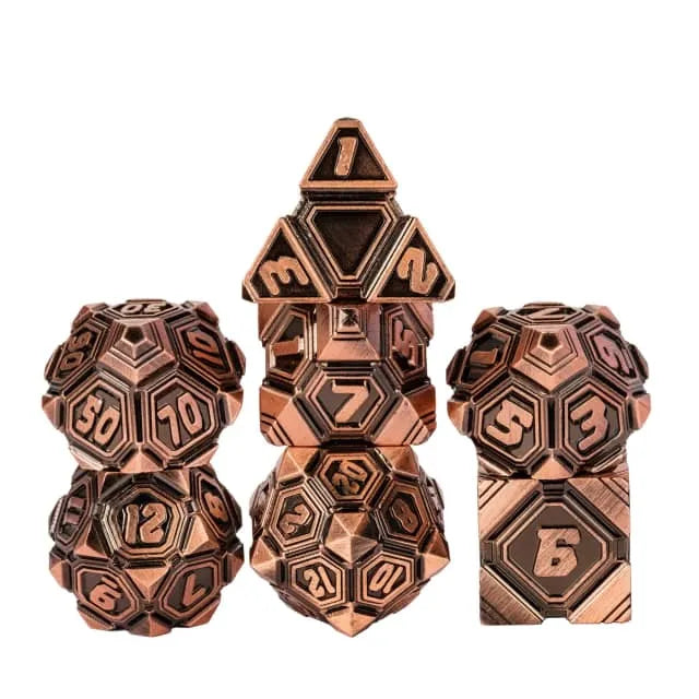 7pc Ancient UFO Dice Copper