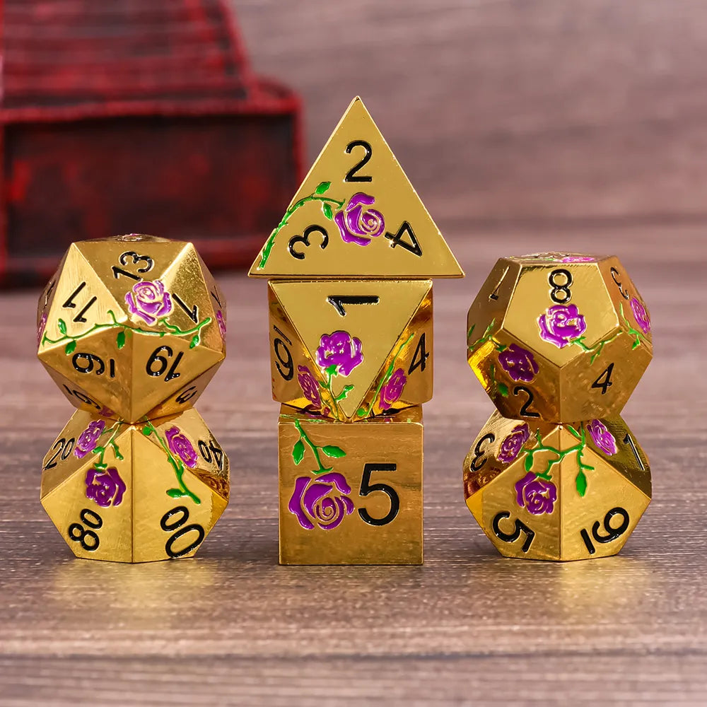 7 Set Purple Gold Metal