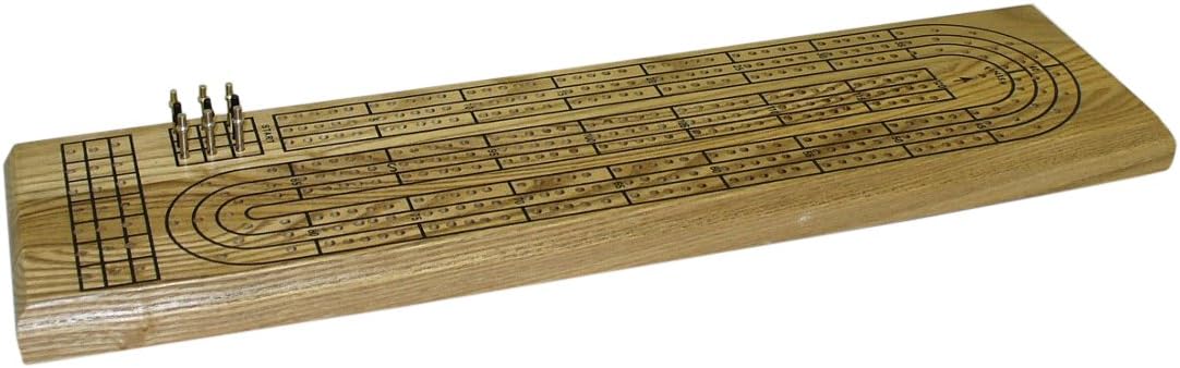 Cribbage 3-Player Oak Board (15" x 4")